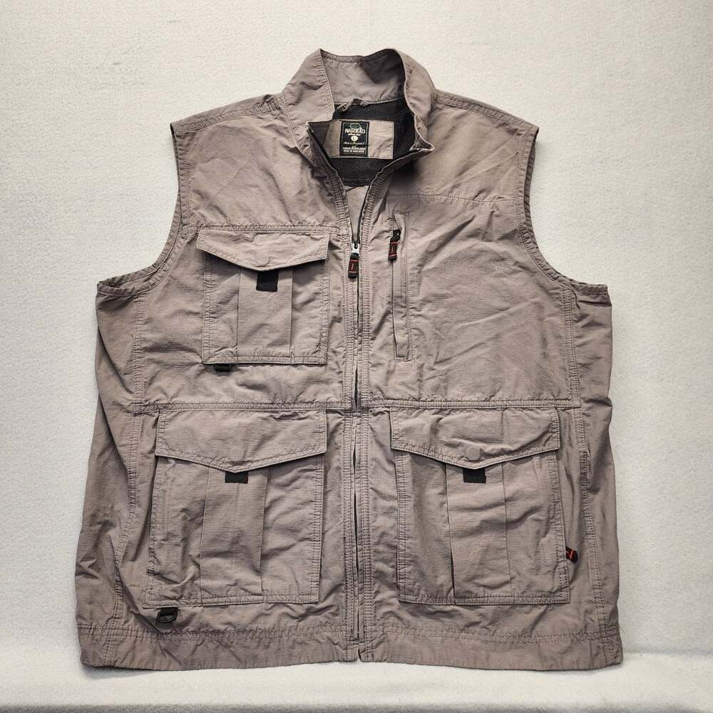 RedHead Men's Full Zip Cargo Fishing Utility Vest Size L Grey